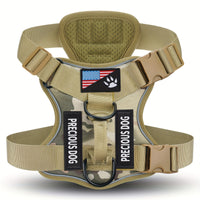 HKM-7841597 Large Dog Tactical Harness Vest with Reflective Nylon Leash - Multiple Colors Available