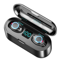 HKM-784275 F9 Wireless Bluetooth 5.1 Headset with Digital Display and Binaural In-Ear Design