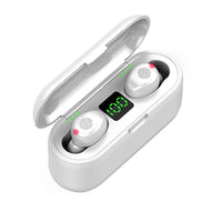 HKM-784275 F9 Wireless Bluetooth 5.1 Headset with Digital Display and Binaural In-Ear Design