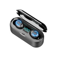 HKM-784275 F9 Wireless Bluetooth 5.1 Headset with Digital Display and Binaural In-Ear Design