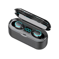 HKM-784275 F9 Wireless Bluetooth 5.1 Headset with Digital Display and Binaural In-Ear Design