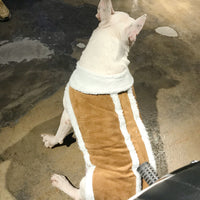 HKM-7842877 Stylish Brown Pet Vest for Dogs - Autumn and Winter Anti-Fur Design