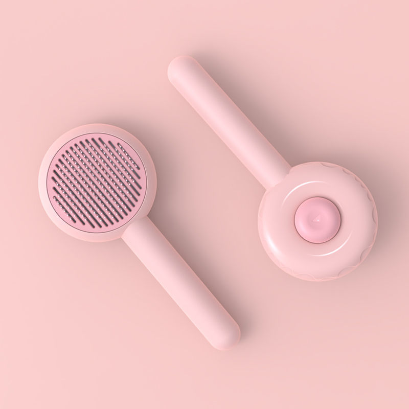 HKM-7843901 Pet Hair Removal Comb for Cats and Dogs with One-Click Cleanup - Available in Various Colors