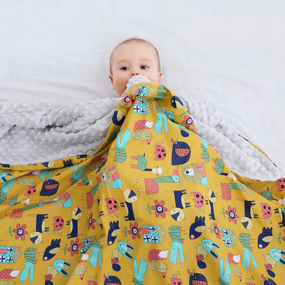 HKM-784403 Soft Cotton Cartoon Baby Blanket - Light and Cozy Quilt in Various Designs