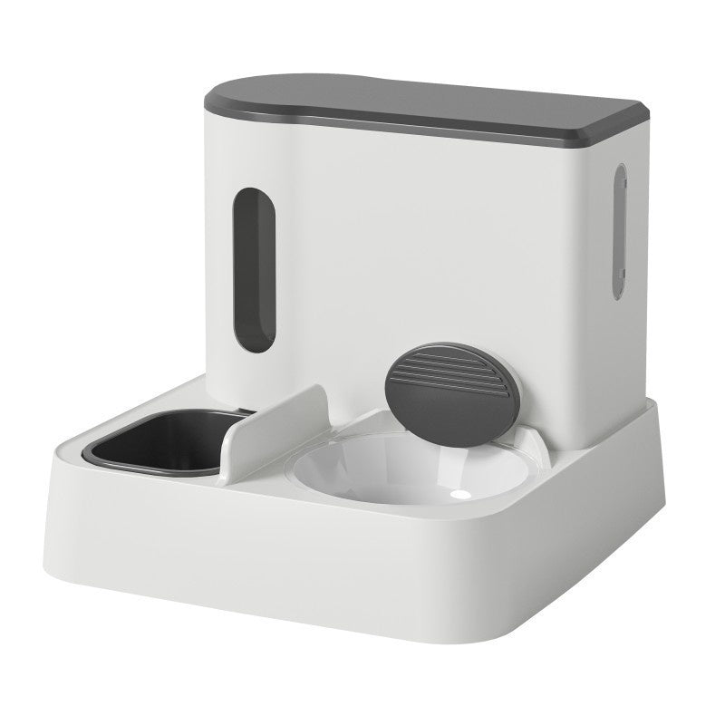 HKM-7844285 Automatic Pet Feeder and Water Dispenser with Double Bowls for Cats - Multiple Colors and Materials Available