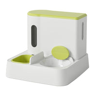 HKM-7844285 Automatic Pet Feeder and Water Dispenser with Double Bowls for Cats - Multiple Colors and Materials Available