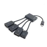 HKM-784467 Micro USB OTG Multi-Port Adapter for Mobile Devices with Charging and OTG Support