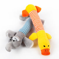 HKM-7847741 Four-Legged Plush Elephant Pet Toy with Sound, Soft and Cute Design