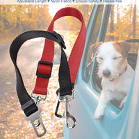 HKM-7847869 Nylon Adjustable Pet Seat Belt for Dogs and Cats - Durable Vehicle Leash for Car Safety