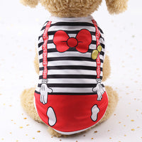 HKM-7848637 Spring Summer Cotton Pet Clothes with Fake Strap ¨C Various Colors & Sizes Available