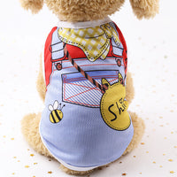 HKM-7848637 Spring Summer Cotton Pet Clothes with Fake Strap ¨C Various Colors & Sizes Available
