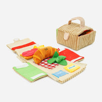 HKM-7848893 Picnic Box Croissant Set Plush Pet Toy with Hidden Food Pockets