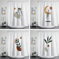HKM-784915 Digital Printed Waterproof Shower Curtain – Mildew Resistant Polyester Fabric, Modern European Style