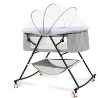 HKM-784915 Foldable Portable Baby Cradle Bed with Mosquito Net and Shaker Function