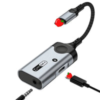 HKM-784979 2-in-1 Audio Adapter for iPhone with 3.5mm Jack and Charging Port