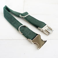 HKM-7850045 Dark Green Polyester Neck Collar for Medium-Sized Dogs - Adjustable Sizes XS to XL