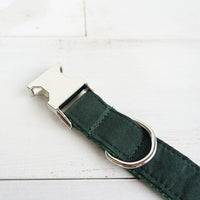 HKM-7850045 Dark Green Polyester Neck Collar for Medium-Sized Dogs - Adjustable Sizes XS to XL