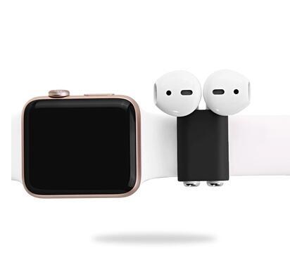 HKM-785107 AirPods Silicone Holder Strap Compatible with Apple Watch - Anti-Lost, Durable, Lightweight Design for Active Lifestyle