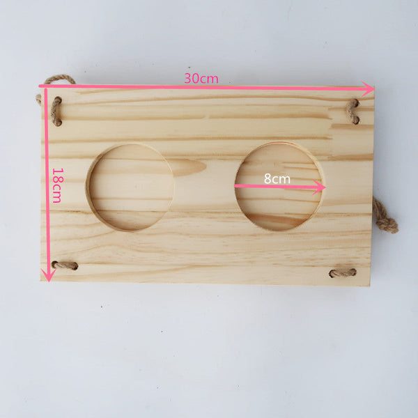 HKM-7851837 Wooden Grass Frame for Small Pets - Versatile Natural Pine for Guinea Pigs, Hamsters, Bunnies, and More (18x30cm)