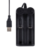 HKM-785299 Smart Dual-Slot Lithium Battery Charger for 21700, 26650, 18650, 16340, 18500, 32650 Batteries