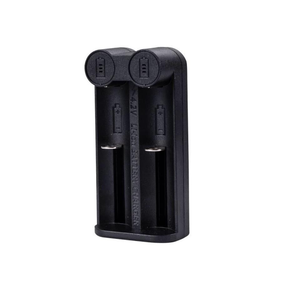 HKM-785299 Smart Dual-Slot Lithium Battery Charger for 21700, 26650, 18650, 16340, 18500, 32650 Batteries