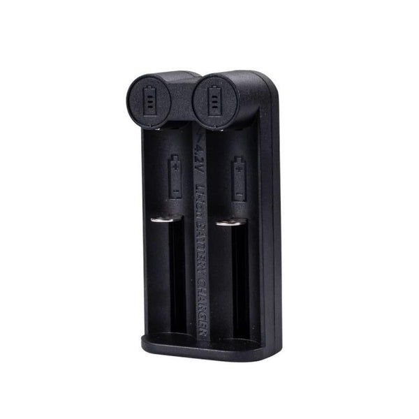 HKM-785299 Smart Dual-Slot Lithium Battery Charger for 21700, 26650, 18650, 16340, 18500, 32650 Batteries