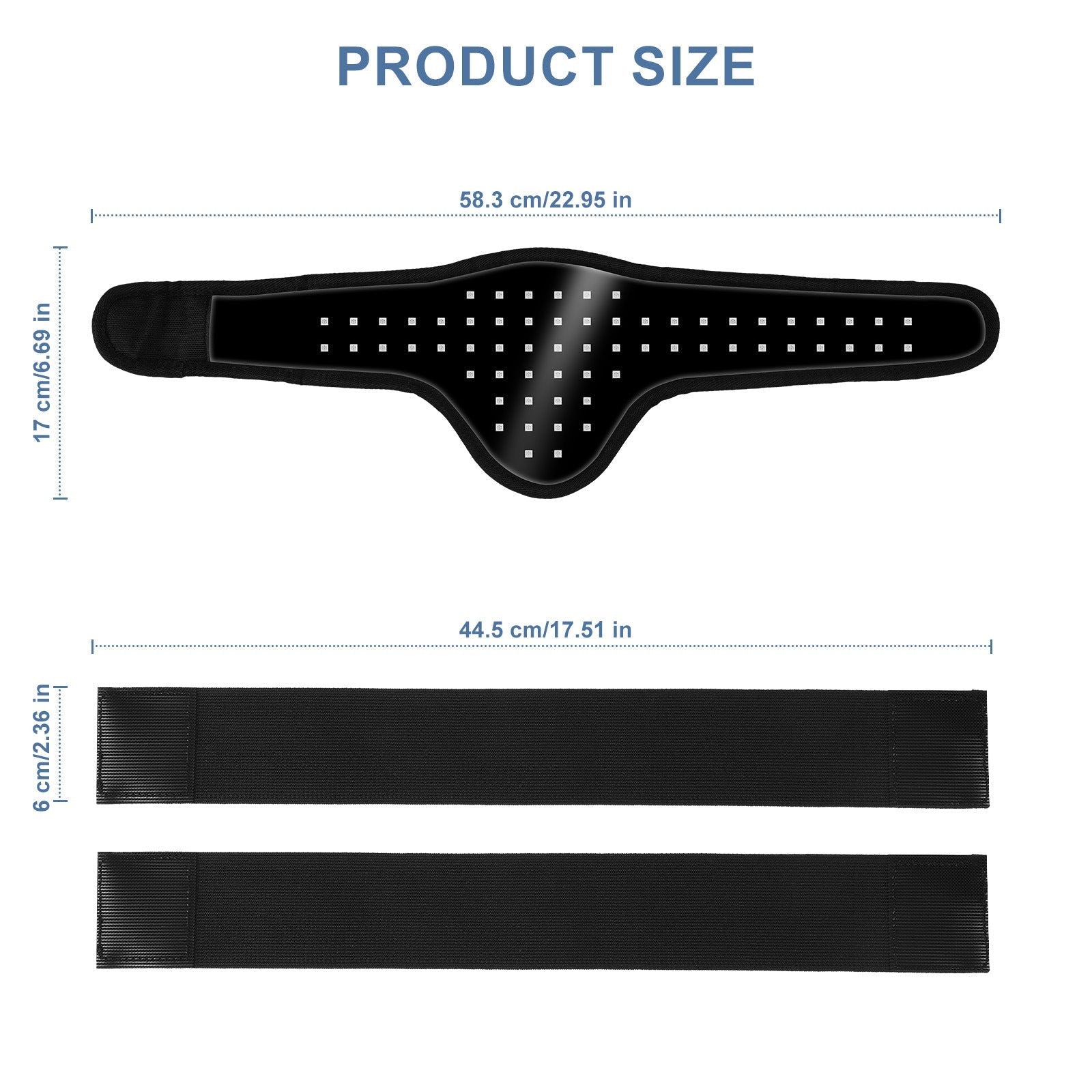 HKM-7853117 Pet Physiotherapy Infrared Therapy Belt for Home Use - Black, USB Rechargeable