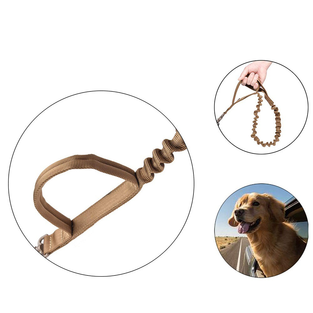 HKM-7853629 Elastic Dog Leash with Anti-Fall Design - Retractable, Ergonomic, and Easy to Control