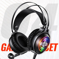 HKM-785427 Wired Computer Headset with Microphone and Breathable Protein Earmuffs