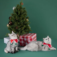 HKM-7854397 Cozy Knitted Cat and Dog Scarves with Geometric Patterns in Red and Green