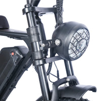 HKM-785555 750W Ouxi V8 Electric Fat Tire Bicycle - 20 Inch, 28mph, Shimano 7-Speed, 40-50 KM Range