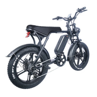 HKM-785555 750W Ouxi V8 Electric Fat Tire Bicycle - 20 Inch, 28mph, Shimano 7-Speed, 40-50 KM Range