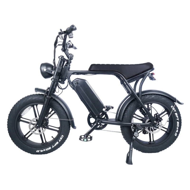 HKM-785555 750W Ouxi V8 Electric Fat Tire Bicycle - 20 Inch, 28mph, Shimano 7-Speed, 40-50 KM Range