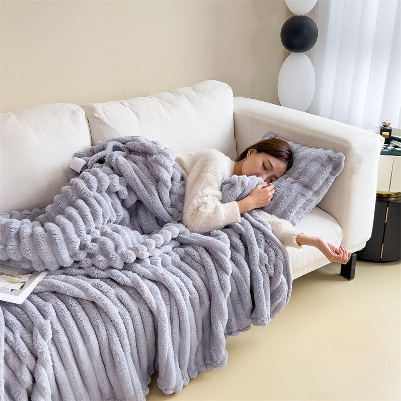 HKM-785555 Heavyweight Flannel Blanket in Solid Colors - Various Sizes Available