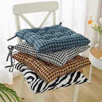 HKM-785555 Zebra Pattern Strapped Chair Cushion - Fashionable Design Available in Multiple Sizes