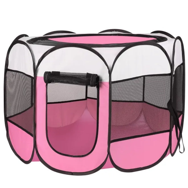 HKM-7857469 Foldable Portable Pet Playpen with Secure Sports Design for Dogs