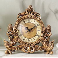 HKM-785747 Retro Resin Desk Clock for Creative Living Room Decor