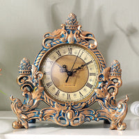 HKM-785747 Retro Resin Desk Clock for Creative Living Room Decor