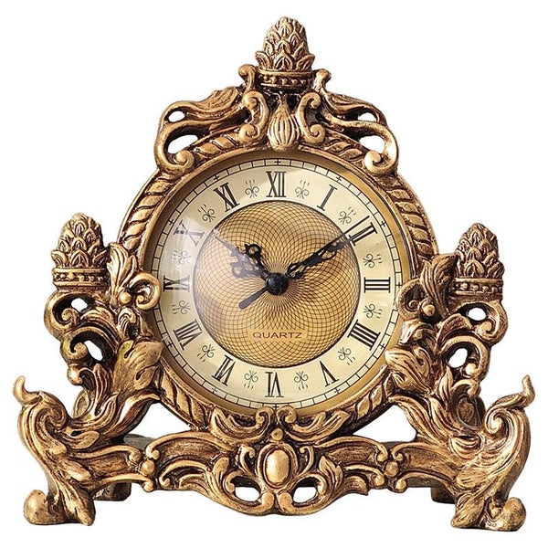 HKM-785747 Retro Resin Desk Clock for Creative Living Room Decor