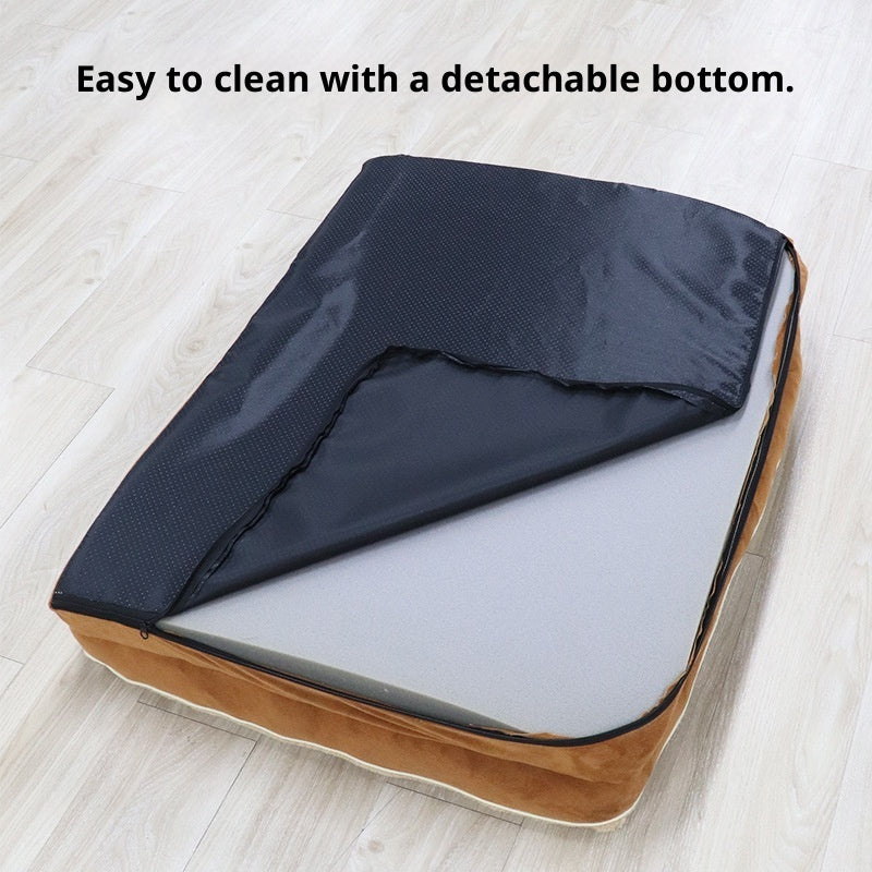 HKM-7857853 All-Season Detachable Pet Bed Mat for Cats - Available in Dark Gray, Blue, and Khaki