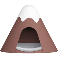 HKM-7858621 Cozy Closed Pet Tent with Snow-Top Design and Velvet Pad for Cats