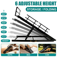 HKM-7859261 Folding Wooden Dog Ramp for Couch or Bed with Anti-Slip Rubber Mat & Safety Side Rails