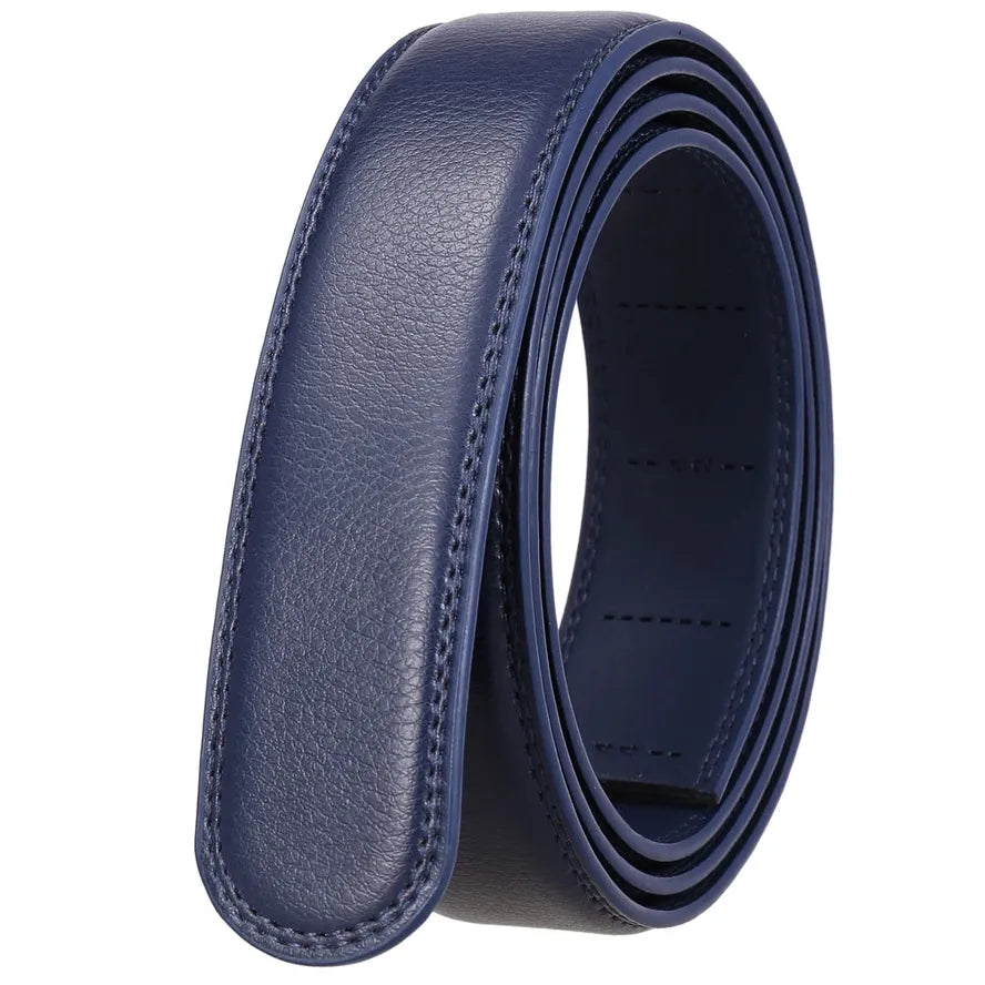 HKM-785939 Men's Casual 3.5CM Wide Blue Belt - Stylish & Versatile Accessory