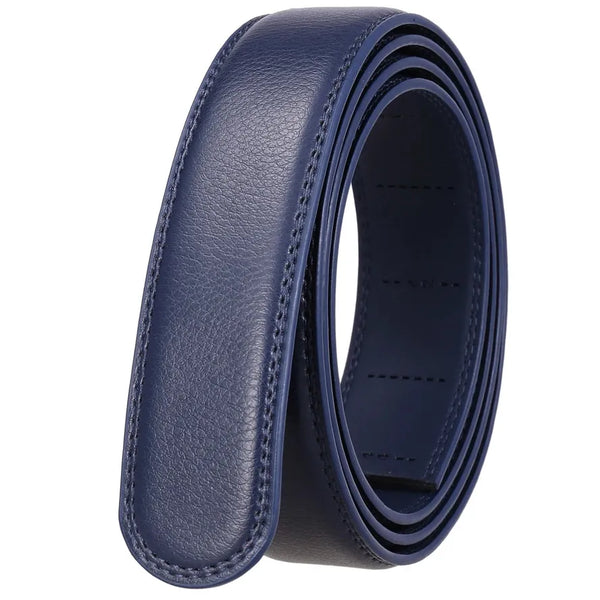 HKM-785939 Men's Casual 3.5CM Wide Blue Belt - Stylish & Versatile Accessory
