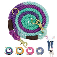 HKM-785939 Multi-Color Soft Cotton Dog Leash for Small, Medium, and Large Dogs - 150cm Length