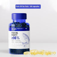 HKM-7859645 Premium Deep Sea Fish Oil Supplement for Healthy Coat in Small & Medium Dogs and Cats - 50ml