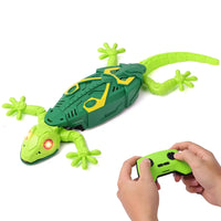 HKM-786195 Remote Control Rechargeable Infrared Wall Climbing Gecko Robot Toy for Kids
