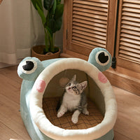 HKM-786195 Removable and Washable Cotton Cat Bed Villa - Four Seasons Design in Assorted Colors