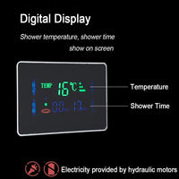 HKM-786259 5-in-1 Black Stainless Steel Multifunction Rain Shower System with Body Spray Head
