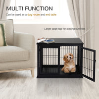 HKM-7863229 Dog Crate Furniture with Dual Access & Durable MDF Design for Small to Medium Dogs